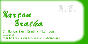 marton bratka business card